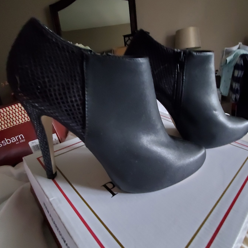 Stiletto heel ankle booties